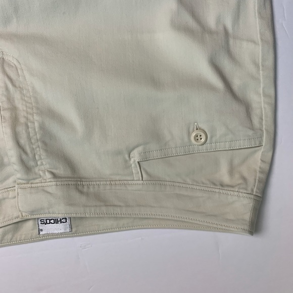 CHICOS cream colored crop pants size 2 - Picture 6 of 6